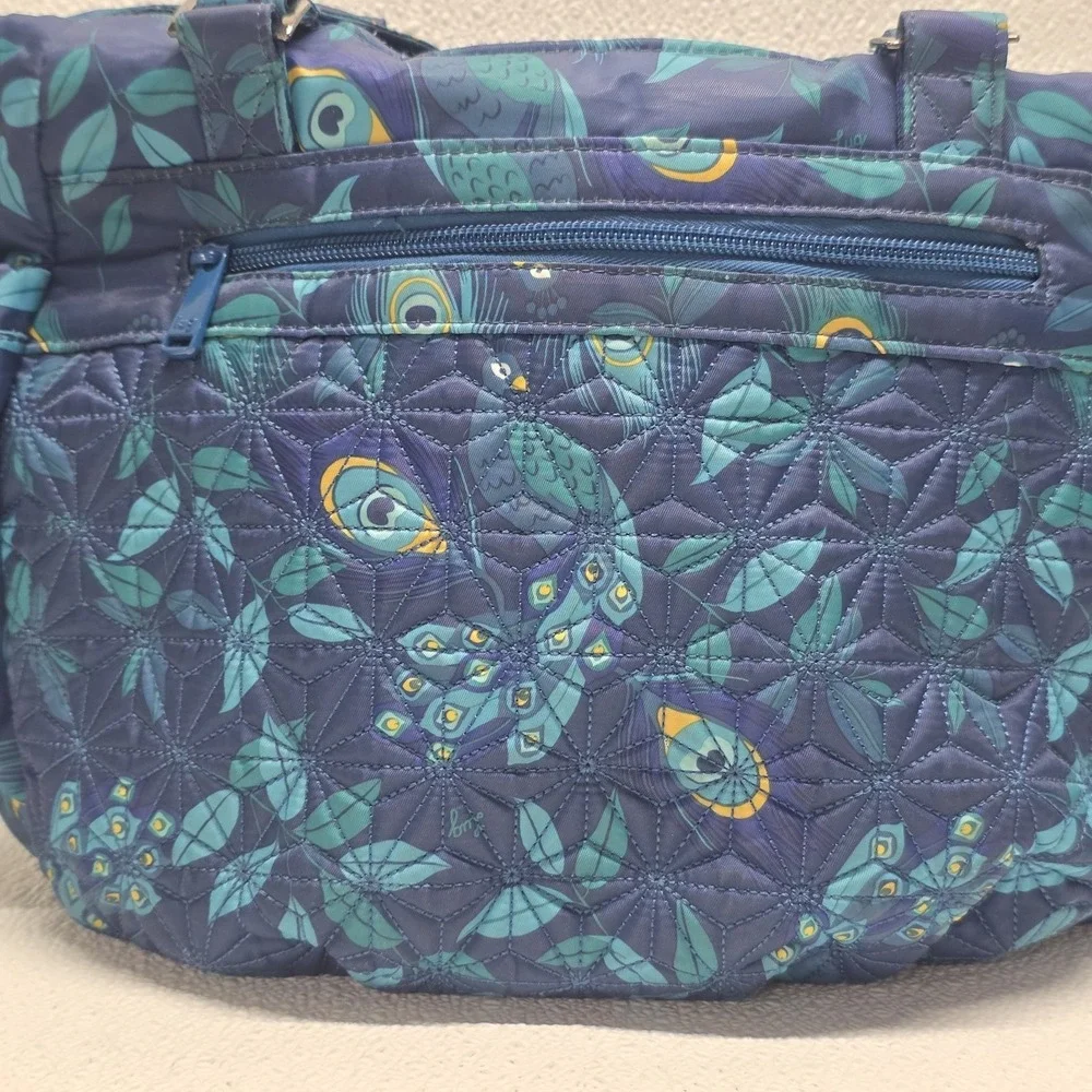Lug Scuttle Peacock Blue Large Shoulder Bag Purse